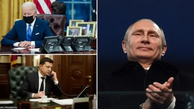 Байден, Зеленський, путін