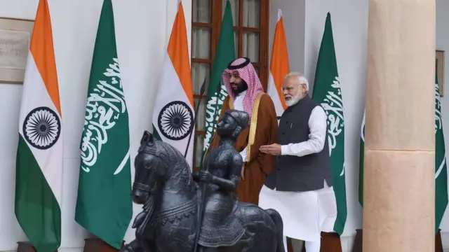 முகமது பின் சல்மான் மற்றும் இந்திய பிரதமர் நரேந்திர மோதி
