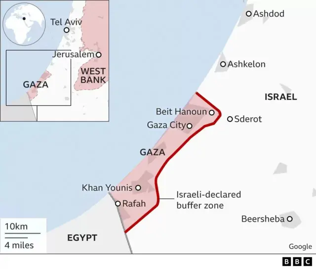 Gaza map