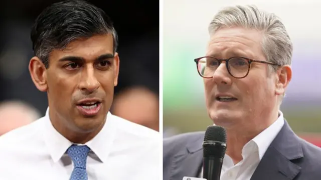 ਰਿਸ਼ੀ ਸੁਨਕ (44) ਅਤੇ ਸਰ ਕੀਰ ਸਟਾਰਮਰ (61)