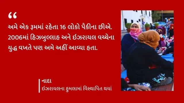લેબનોનમાં ઇઝરાયલના હુમલામાં લાખો લોકો વિસ્થાપિત થયા છે
