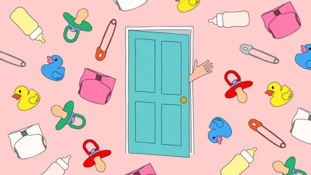 Leaving for work illustration