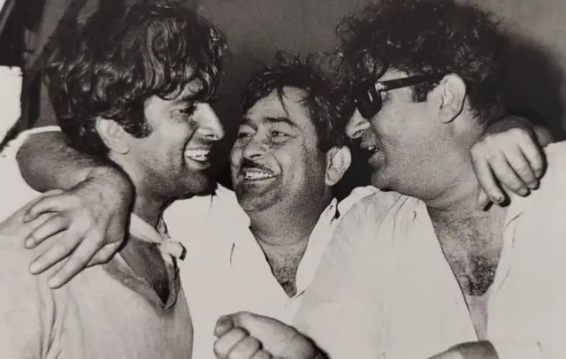 राज कपूर के साथ शशि कपूर और शम्मी कपूर