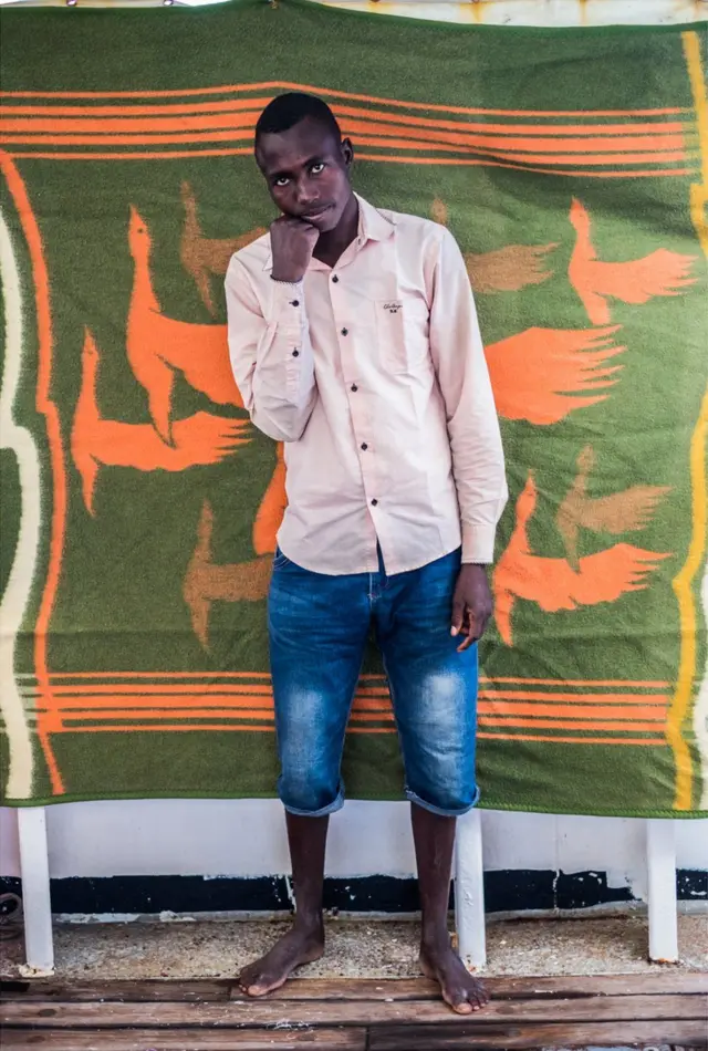 علي محمد، 23 عاما، قضى شهرا في ليبيا وكان يريد الذهاب إلى ألمانيا.