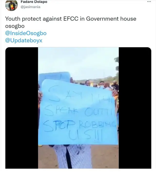 Fidio bi awọn ọmọ Yahoo se n fi ẹhonu han