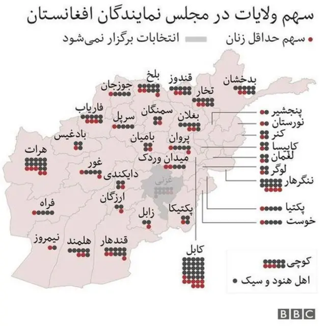 نقشه انتخاباتی افغانستان