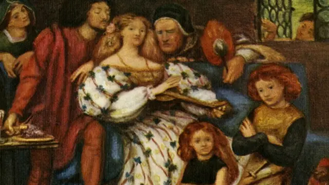 La familia Borgia sentada