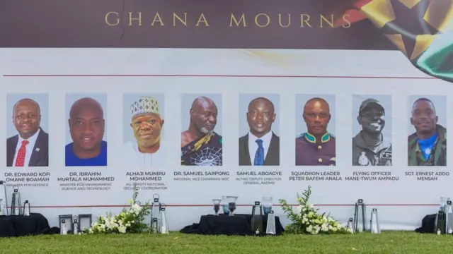 All di photos of di eight pipo wey perish for di crash 