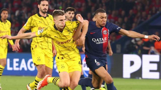 Kylian Mbappe suffers final PSG failure in the Champions League - BBC Sport