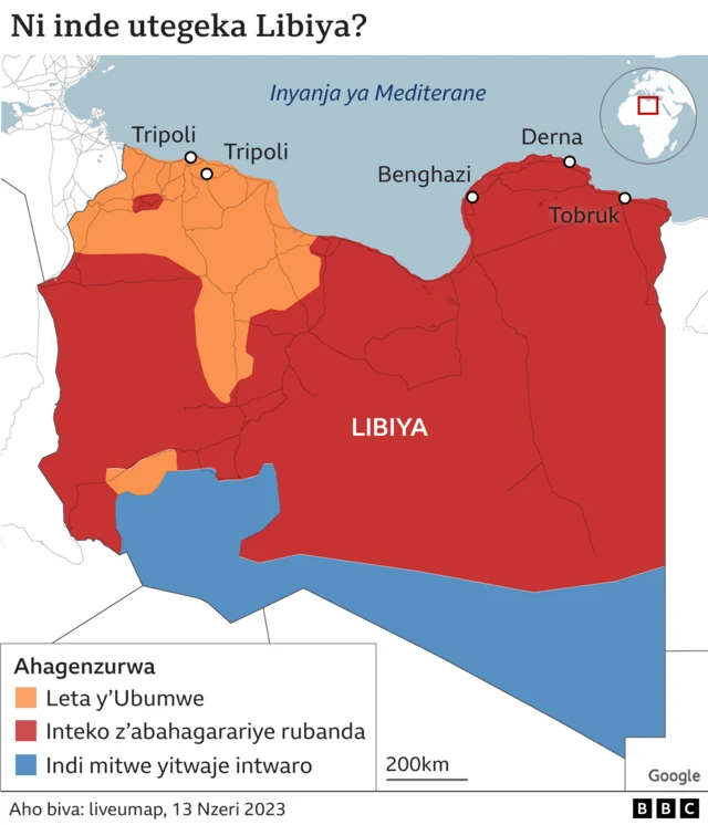 Ni inde utegeka Libiya
