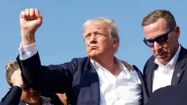 13 जुलै रोजी अमेरिकेतील पेन्सलव्हेनियातील प्रचार सभेत ट्रम्प यांच्यावर हल्ला झाला.