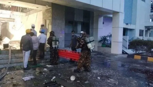 ਧਮਾਕੇ ਤੋਂ ਬਾਅਦ ਘਟਨਾ ਵਾਲੀ ਥਾਂ