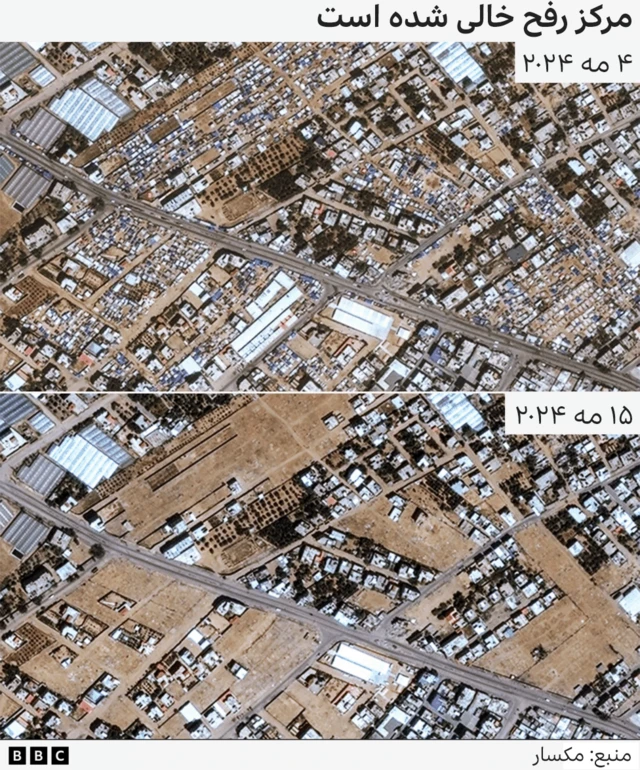 عکس ماهواره ای از رفح در غزه