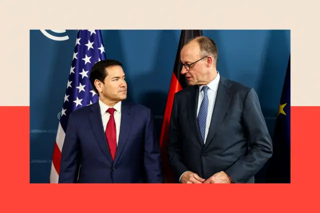 američki državni sekretar Marko Rubio i nemački kancelar Fridrih Merc 