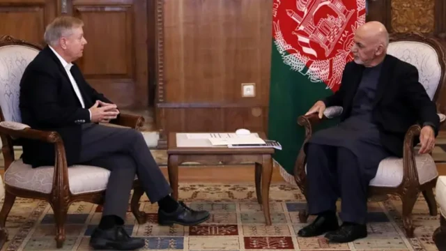 لیندزی گراهام و اشرف غنی 
