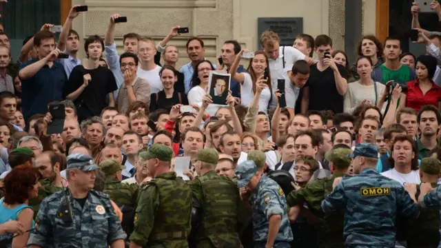 Protestas en 2013, en apoyo a Alexei Navalny