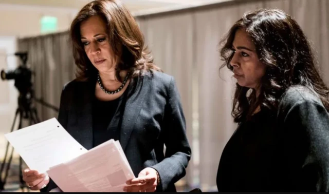 சகோதரியுடன் கமலா ஹாரிஸ் 