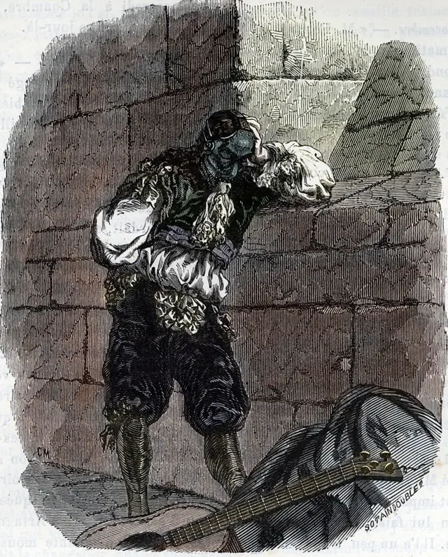 El hombre de la máscara de hierro pasó muchos años en prisión.