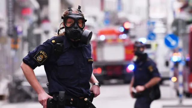 Policía en Suecia responde al incidente en Estocolmo
