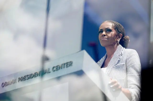 Michelle Obama durante su discurso.