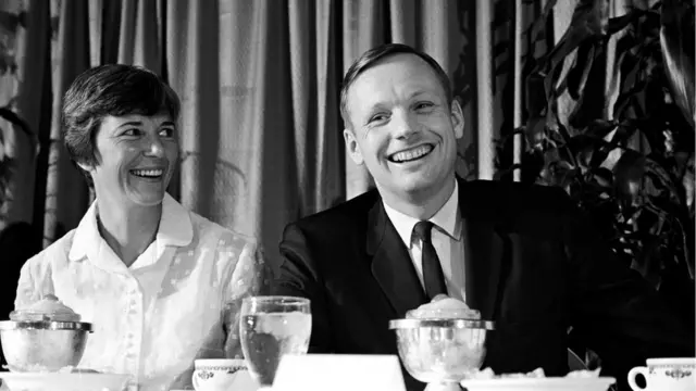 Нил Армстронг и его жена Джанет Широн