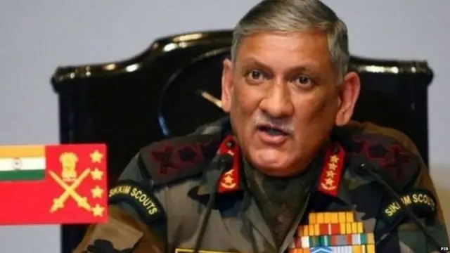 भारतीय सेना के प्रमुख जनरल बिपिन रावत