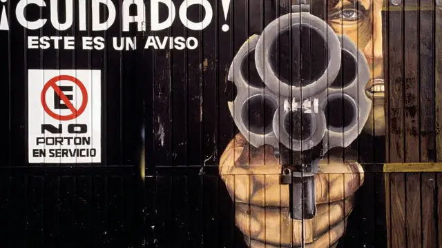 Cartel amenazante en México.