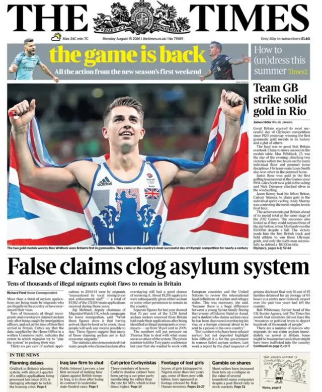 Times gazetesinin kapağı.