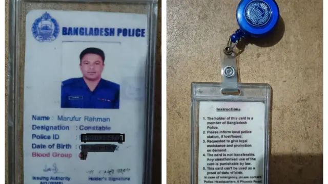 জব্দ করা বাংলাদেশ পুলিশের পরিচয়পত্রটি জাল কি না তা নিয়ে সন্দেহ তৈরি হয়েছে 