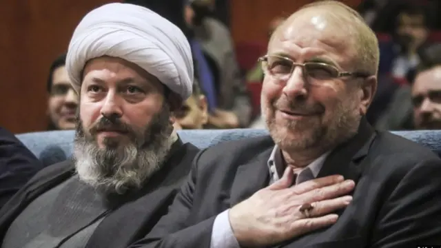 غلامرضا قاسمیان (چپ) و محمد باقر قالیباف