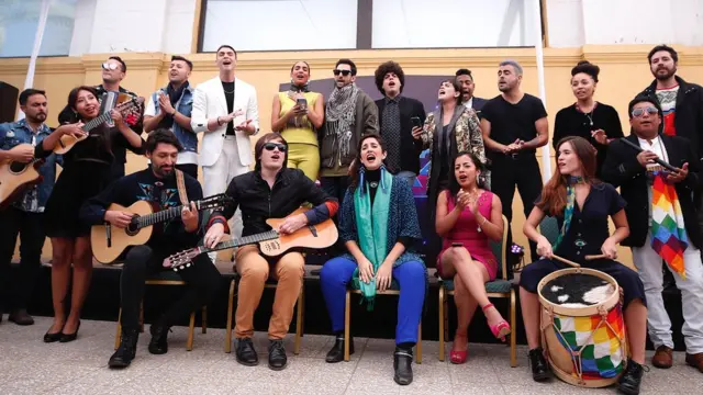 Competidores del Festival de Viña del Mar.