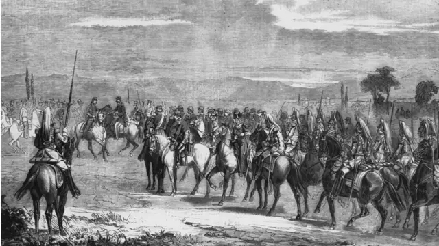 Ilustración de Napoleón IIII en campaña