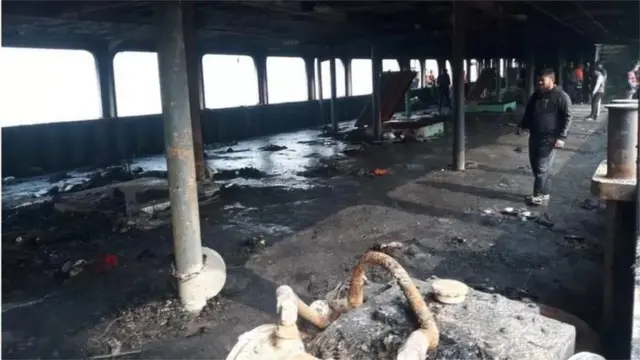 পুড়ে যাওয়ার পর ভেতরের অবস্থা।