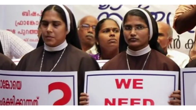 Protesyo yapan rahibeler