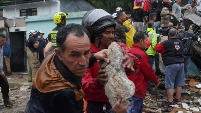 Derrumbe en Dosquebradas, Pereira, Colombia.