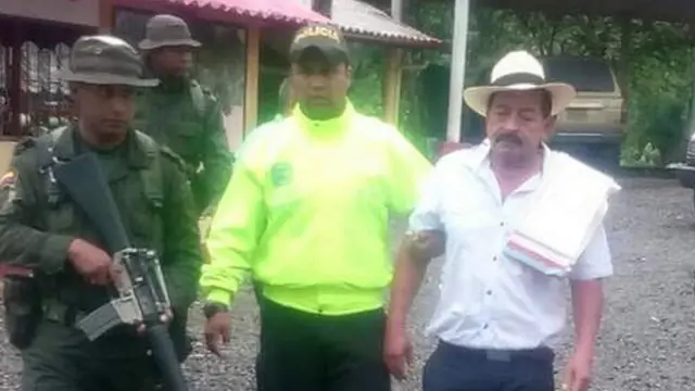 Horacio Triana en el momento en que fue capturado.