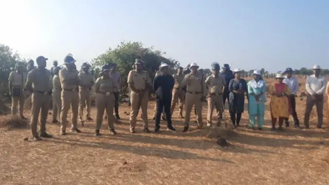 बारसू येथे तैनात पोलिस