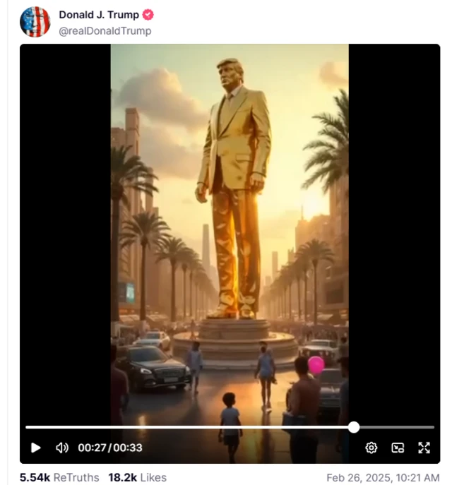 ग़ज़ा का एआई वीडियो