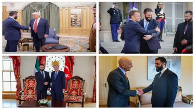 چهار عکس از احمد شرع با سران مختلف کشورها