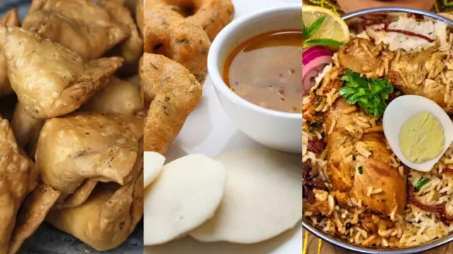Samosa, Idly, Wada, Biryani 