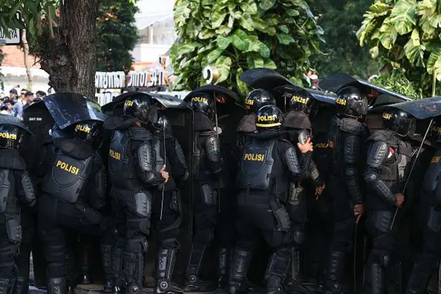 Polisi dalam demonstrasi Agustus 2025