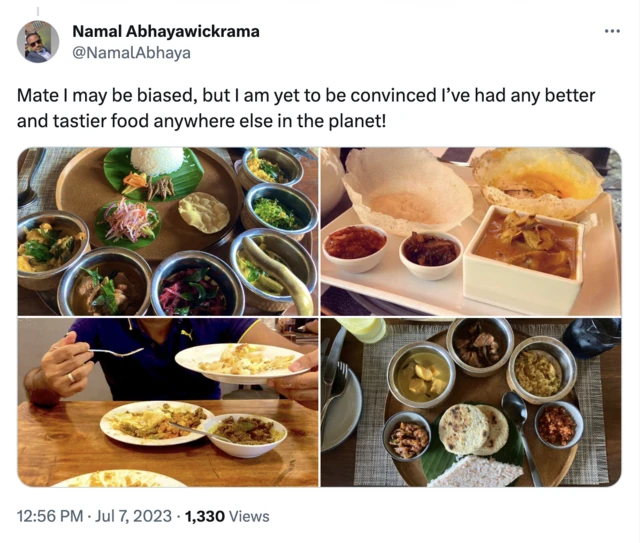 Namal Abhayawickrama tweet on Dan Qayyum tweet