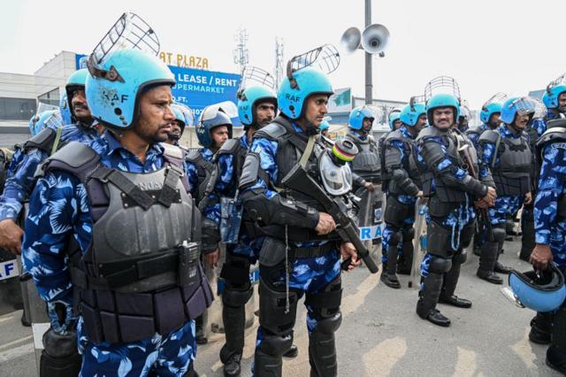 মিছিল আটকাতে নামানো হয়েছে র্যাপিড অ্যাকশন ব্যাটালিয়ন