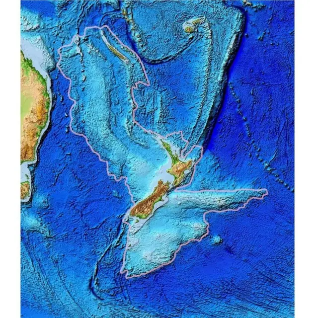 Cartographie de Zealandia.