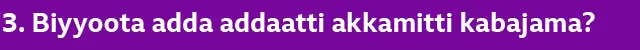 3. Biyyoota adda addaatti akkamitti kabajama?