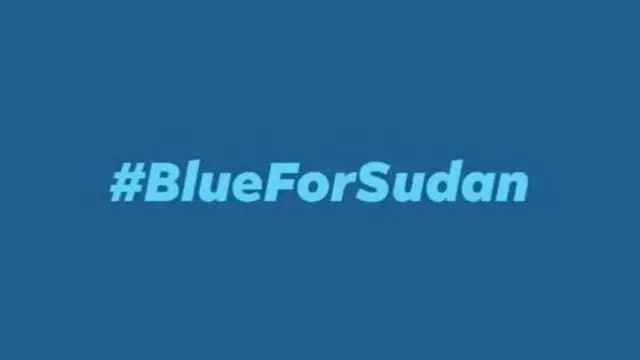 A campanha 'Azul para o Sudão' 