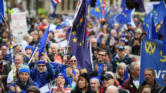 демонстрация против "брексита" в Бирмингеме