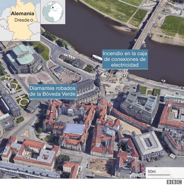 Robo de joyas en Dresde, Alemania.