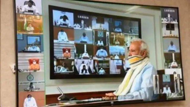 राज्यों के मुख्यमंत्रियों के साथ होने वाली बैठक में प्रधानमंत्री नरेन्द्र मोदी