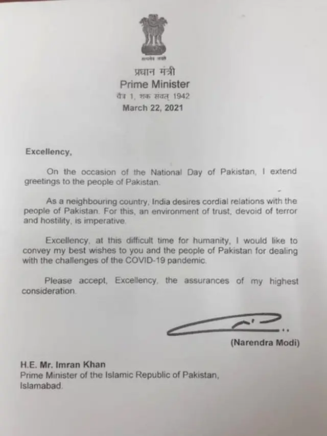 نریندر مودی، عمران خان